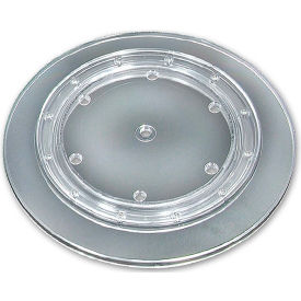 Flat Revolving Display Base, 0.75"H x 15"Dia, CLR - Pkg Qty 10
