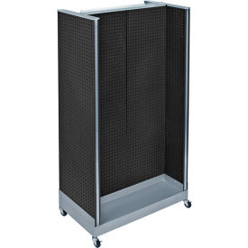 H-Shaped Pegboard Display, 32"W x 60"H, Black, 1 Pc