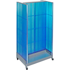 H-Shaped Pegboard Display, 32"W x 60"H, BL, 1 Pc