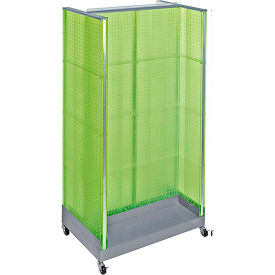 H-Shaped Pegboard Display, 32"W x 60"H, Green, 1 Piece
