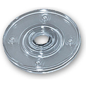 Flat Revolving Display Base, 0.5"H x 3"Dia, CLR - Pkg Qty 10