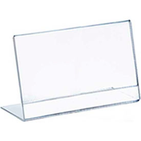 Vert L Shaped Acrylic Sign Holder, 3.5"W x 4.5"H, 10-Pack