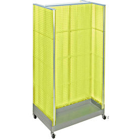 H-Shaped Pegboard Display, 32"W x 60"H, Yellow Color, 1 Piece
