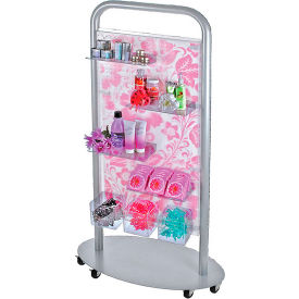 Pegboard Floor Stand, 24"W x 48"H, CLR, 1 Pc