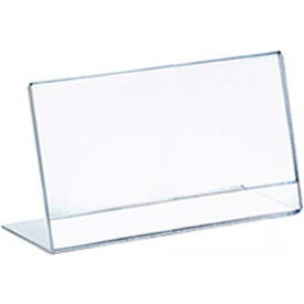 Horiz L Shaped Acrylic Sign, 5"W x 3.5"H - Pkg Qty 10