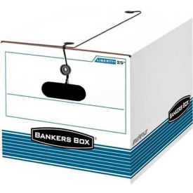 Stor/File Liberty Letter/Legal Boxes, 15-1/2"L x 12"W x 10-1/4"H, White & Blue