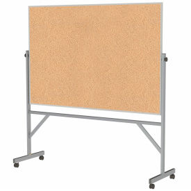 Reversible Bulletin Board - Natural Cork - Aluminum Frame - 78" x 77"