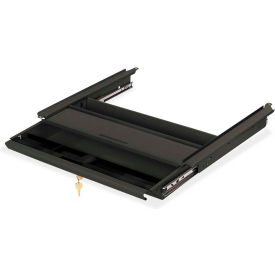 Metal Center Drawer with Lock 19"W Charcoal Finish