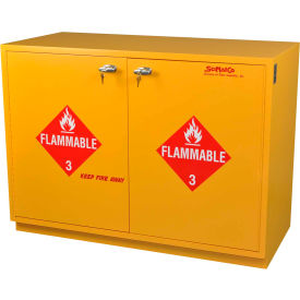 28 Gallon, Under-the-Counter Flammable Cabinet, Self-Closing, Plywood 29"W x 22"D x 35-1/2"H