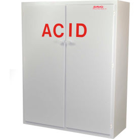 2.5 Liter Acid Corrosive Cabinet, Manual Close, 2 Door, Polypropylene, 48"Wx18-1/2"D x 60"H