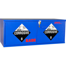 2.5 Liter Base Corrosive Cabinet, Manual Close, 2 Door, Plywood, 47"W x 18"D x 18"H