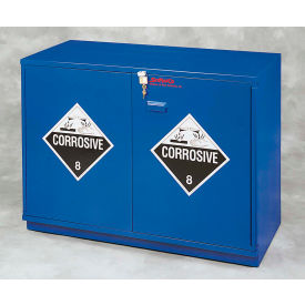 2.5 Liter Corrosive Cabinet, Fully Lined, Manual Close, 2 Door, Plywood, 29"Wx22"Dx35-1/2"H