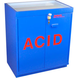 2.5 Liter Acid Cabinet, Partially Lined, Manual Close, 2 Door, Plywood, 31"Wx20"Dx36-5/8"H