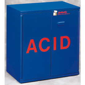 2.5 Liter Acid Cabinet, Manual Close, 2 Door, Plywood, 30"W x 18-1/2"D x 32-1/2"H