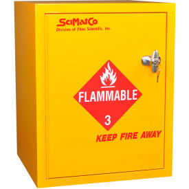 6 Gallon, Bench Flammable Cabinet, Self-Closing, Plywood - 16-3/4"W x 15-3/4"D x 21-1/4"H
