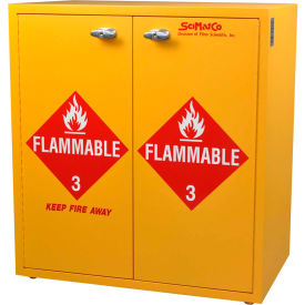 24 Gallon, Jumbo Stacking Flammable Cabinet, Self-Closing, Plywood, 30"W x 18-1/2"D x 32-1/2"H