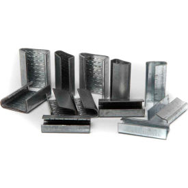 Metal Strap Serrated Semi-Open Strapping Seals, 3/4" Strap Width, Silver, Pack of 1000