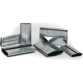 Metal Strap Overlap Push Type Steel Strapping Seals, 3/4" Strap Width, Pack of 2000