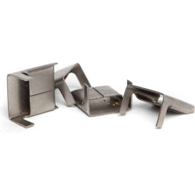 Metal Strap Stainless Steel Wing Seals, 3/4" Strap Width, Silver, Pack of 100