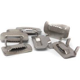 Metal Strap Heavy Duty Stainless Steel Buckles, 1/2" Strap Width, Silver, Pack of 100