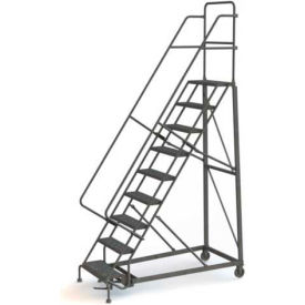 9 Step Grip Strut 600 Lb. Cap. Heavy Duty Steel Rolling Ladder