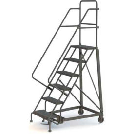 6 Step 600 Lb. Cap. Heavy Duty Steel Rolling Ladder - KDHD106242