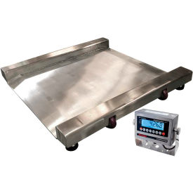 Optima 917 Heavy Duty Stainless Steel Washdown Drum Scale, 2,000 lb x 0.5 lb