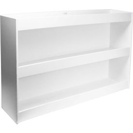 White PVC Straight Triple Safety Shelf Station, 24"W x 6"D x 16"H