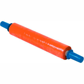 Stretch Wrap W/Extended Core Handle, Cast, 80 Gauge, 20"Wx1000'L, Orange