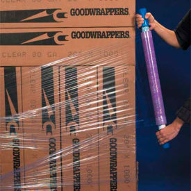 Stretch Wrap W/Extended Core Handle, Cast, 80 Gauge, 10"Wx1000'L, Purple