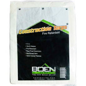 Fire Retardant Construction Tarp 10x10 Weave, 15' x 20' - CT-1520