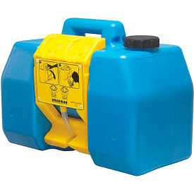 Gravity Operated 9 Gallon Portable Eyewash, Blue/Yellow