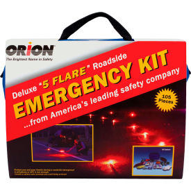 105 Pc. Deluxe 5-Flare Roadside Emergency Kit