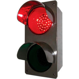 LED Traffic Controller Signal, Vertical, Red/Green, Wall Mount, 120V