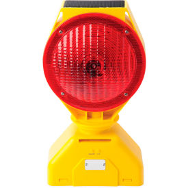 Individual Solar LED Barricade Light, Red, 3-Way On/Off Switch