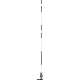 Hydrant/Utility Marker, 7' Long with Flat Bracket, Red/White