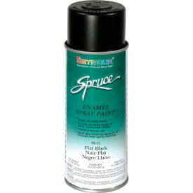 Spruce General Use Spray Paint 16 Oz. Flat Black - 12 Cans/Case