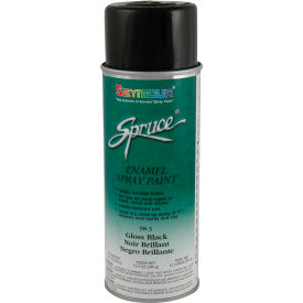 Spruce General Use Spray Paint 16 Oz. Gloss Black - 12 Cans/Case