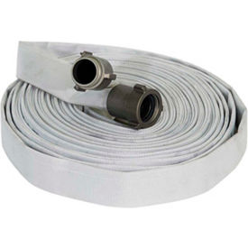 Single Jacket Fire Hose, 1" X 150 Ft, 300 PSI, Red