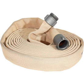 Double Jacket Fire Hose, 1-1/2" X 100 Ft, 400 PSI, Tan