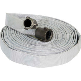 Single Jacket Fire Hose, 1" X 50 Ft, 300 PSI, White