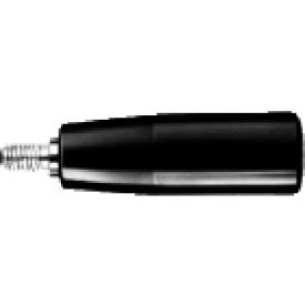Phenolic Cylindrical Revolving Handle with Threaded Spindle 18mm Dia. 40mm Length M6x1.0