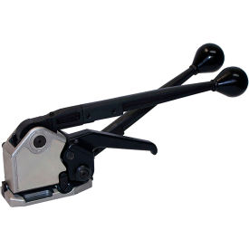Adjustable Sealless Combination Tool for Steel Strapping Pre Set for 5/8"W, Silver