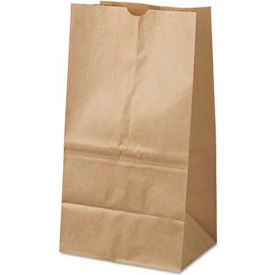 Paper Grocery Bags, #25 Squat, 8-1/4"W x 6-1/8"D x 15-7/8"H, Kraft, 500/Pack