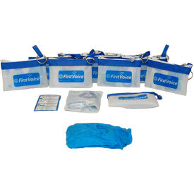 CPR Keychain with Gloves & One-Way Valve CPR Barrier With CPR Instruction Card 10 Pack
