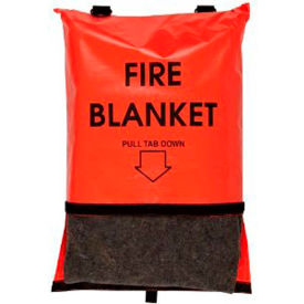 Bright Orange Fire Blanket with Bag, 84"L x 62"W