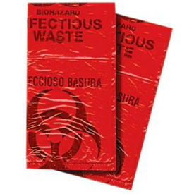 Red Biohazard Waste Disposable Bags, 7-10 Gallon, 50/Pack