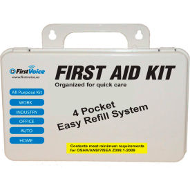 10 Person ANSI Compliant Workplace First Aid Kit, Plastic Case