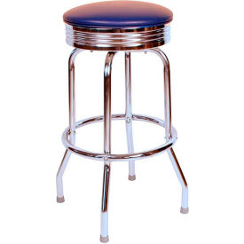 Retro Swivel Barstool - 24"H - Blue
