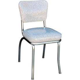 Cracked Ice Grey Retro Kitchen Chair with 2" Box Seat